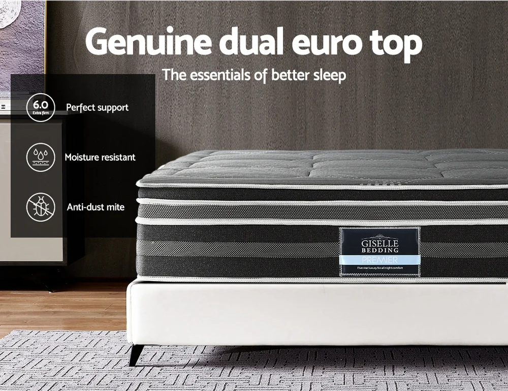 Giselle Kristie Series Dual Euro Top Mattress (Medium-Firm)