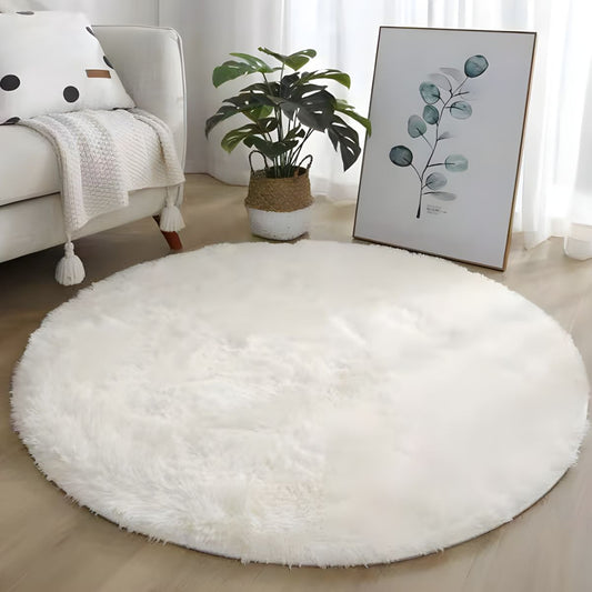 Natural Plain Round Rug