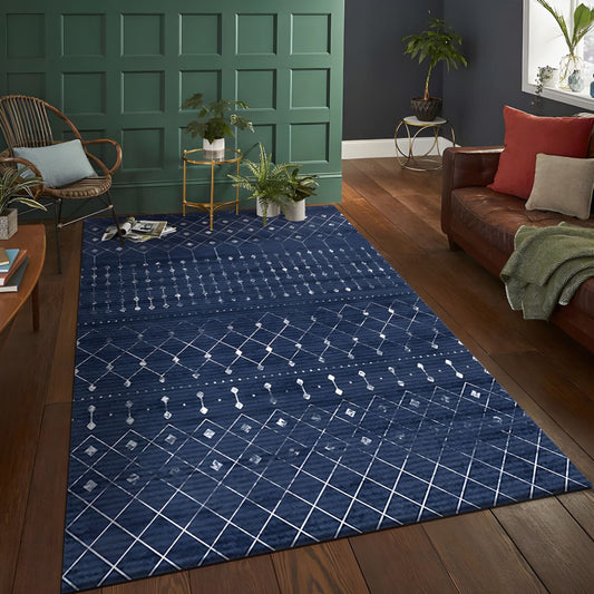 Navy Modern Rug